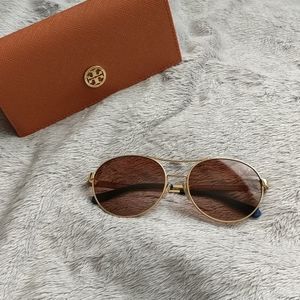 TORY BURCH Aviators (BLUE-GOLD)